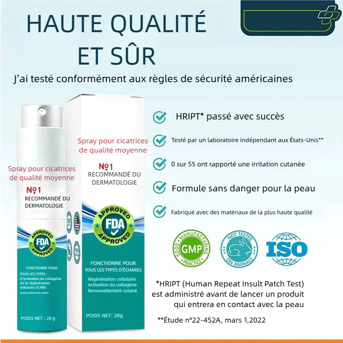 Reparis™ Le Spray anti-cicatrices avancé pour tous types de cicatrices