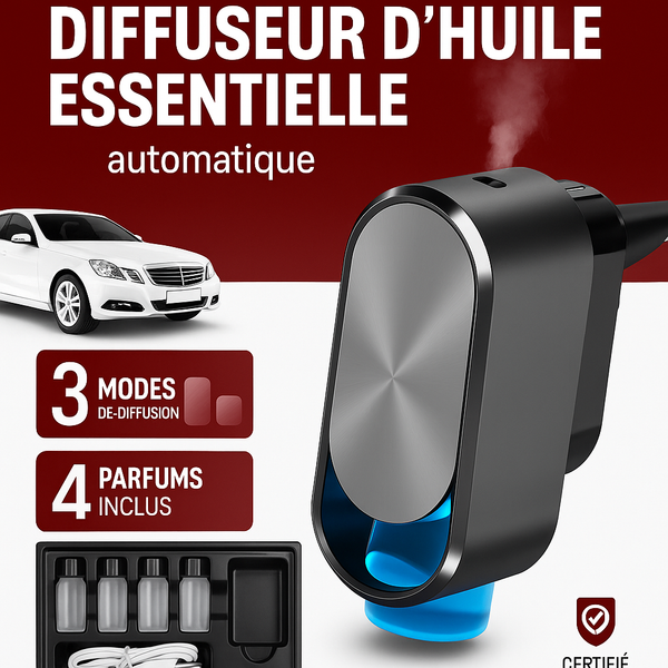 Diffuseur CarAroma™ + 3 Senteurs Offert