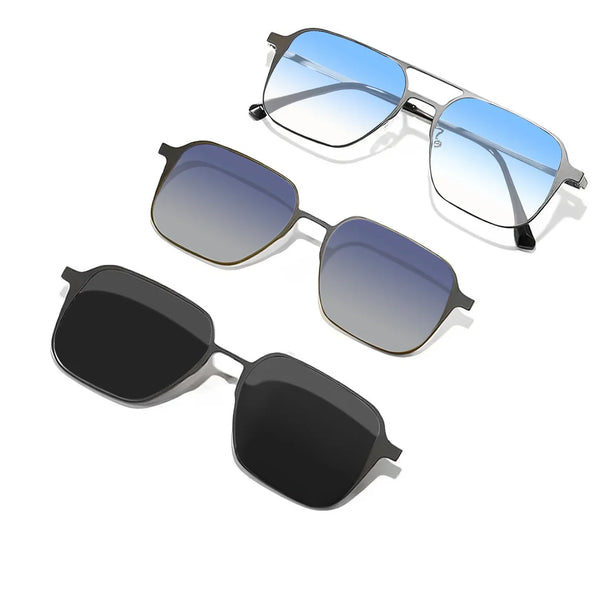 6-en-1 Lunettes de soleil magnétiques polarisées