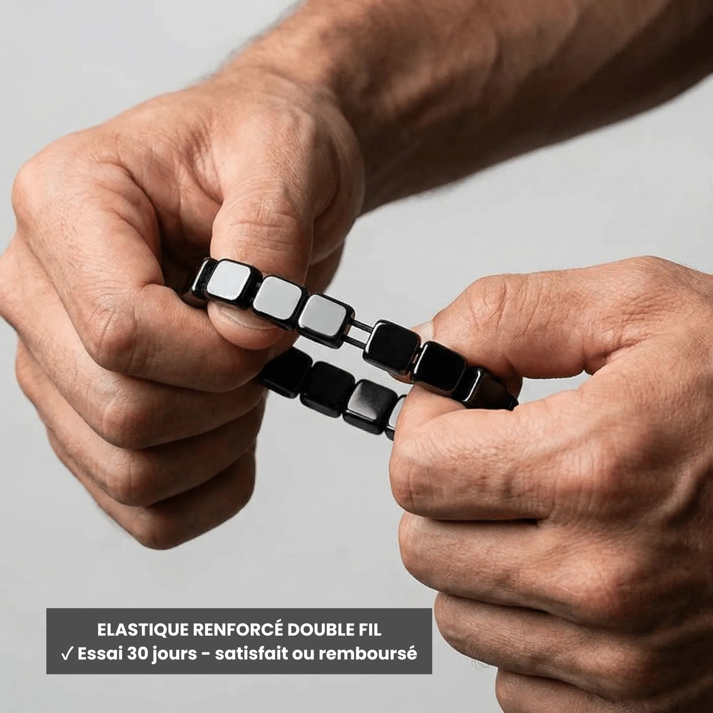 Kynstone Ferrum — Bracelet Hématite · Apaisement & Maîtrise