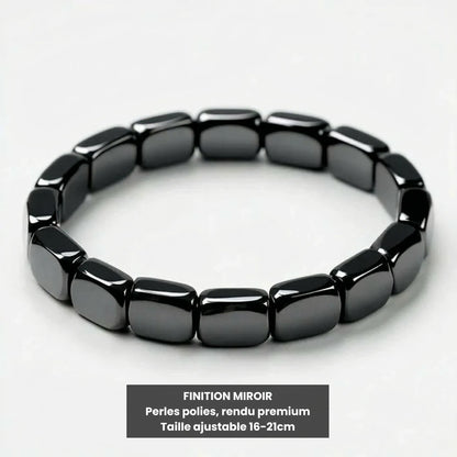 Kynstone Ferrum — Bracelet Hématite · Apaisement & Maîtrise