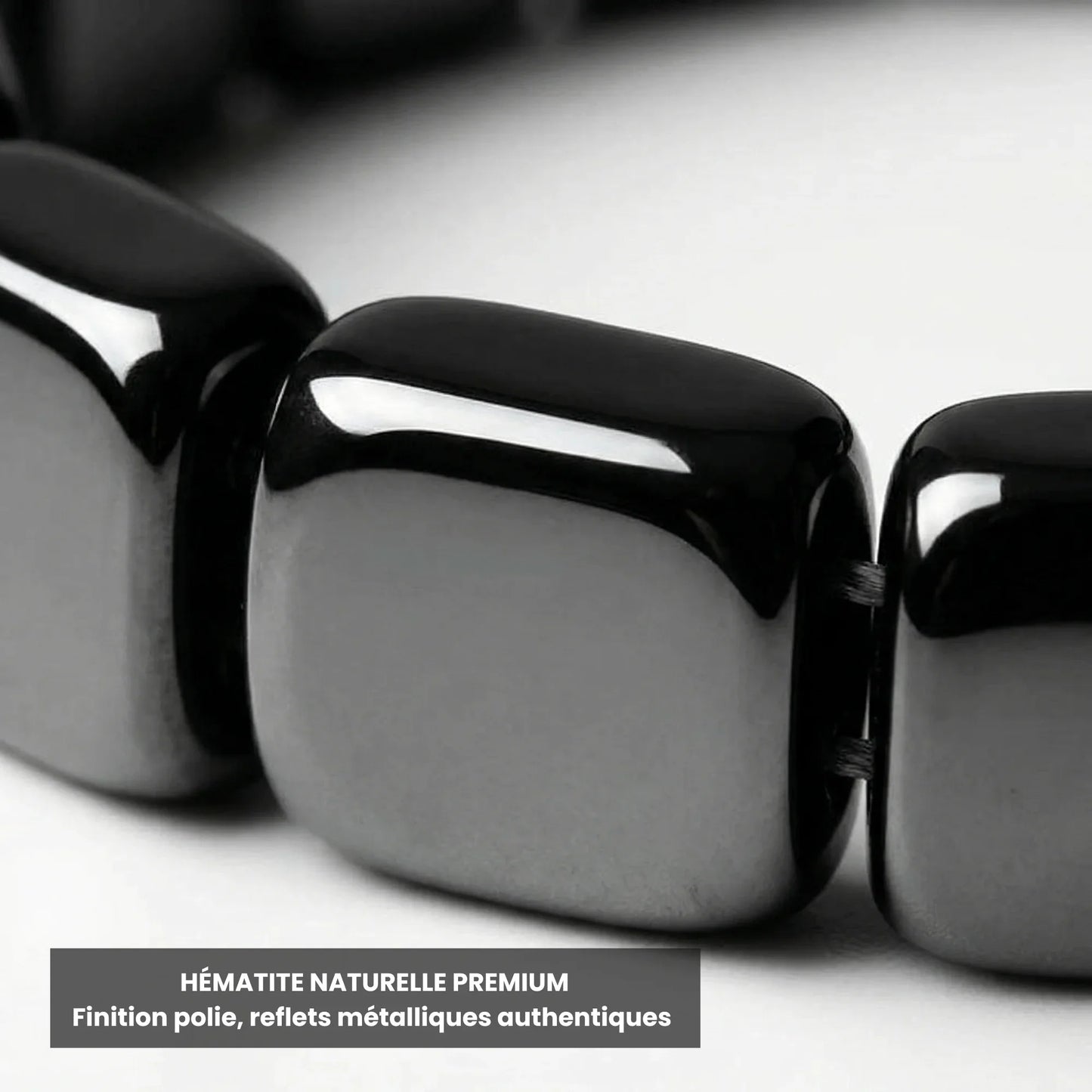 Kynstone Ferrum — Bracelet Hématite · Apaisement & Maîtrise